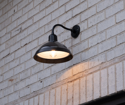 Gama Sonic 225BM50044 Carriage Solar Barn Wall Light For Outdoors with Integrated Solar Panels