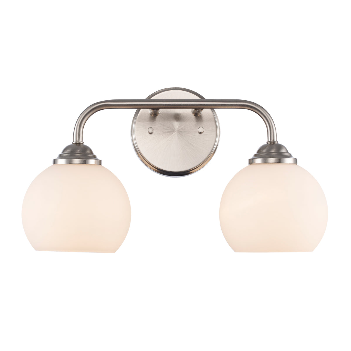 Trans Globe Lighting 22802 BN Sparkline 2 Light Brushed Nickel Vanity Light front view
