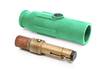 Leviton 22L23-SG 22 Series Plug, Male, 690A Max, 600V Crimp Tube Termination, 500-750 MCM Cable Range, Green Finish