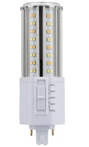 Satco S21415 LED PL Bulb, Direct Wire, G24d, Wattage 22W, Voltage 120V/277V. Multi-Color Temperature