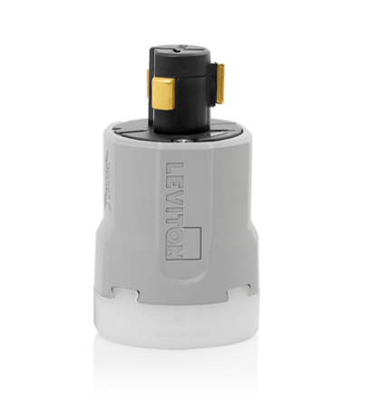 Leviton 23004-LHG 20 Amp, 125 Volt, Locking Plug, Industrial Grade