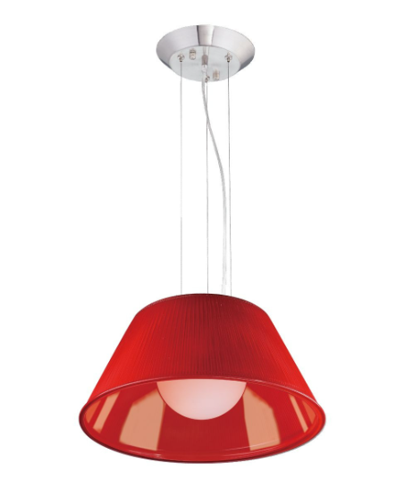 Eurofase Lighting 23068-025 Ribo 20" Ceiling 1-Light Pendant, Chrome Finish