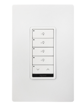 Wattstopper LMSW-241-W DLM Wired Standard Switch, 4B 1R, White