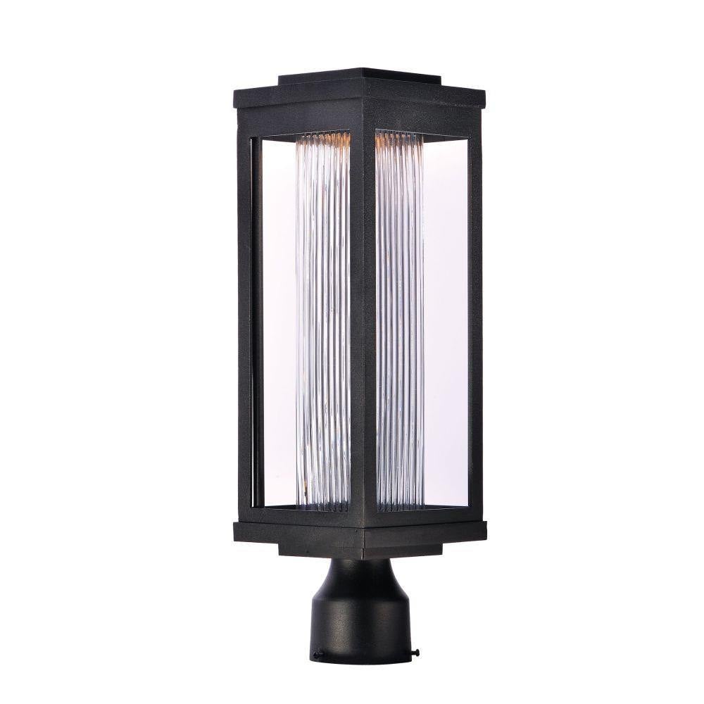 Maxim Lighting 55900MSCBK Salon 1 Light 6 inch Black Outdoor Post Mount Light - Front View
