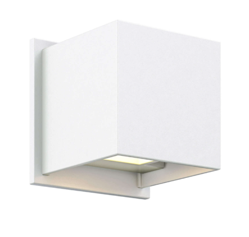 DALS Lighting LEDWALL001D-WH Cubix LED Adjustable Wall Sconce, Color Temperature 3000K, Wattage 7W, Voltage 120V, White Finish