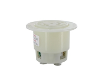 Leviton 2376 20A, 250V 3-Phase, NEMA L11-20R, 3P, 3W, Flanged Outlet Locking Receptacle, Non-Grounding (White)