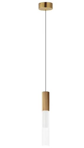 ET2 Contemporary Lighting E11011-144GLD Reeds LED Pendant, Color Temperature 3000K, 240 Lumens, Voltage 120V, Gold Finish