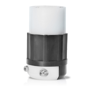 Leviton 2383 20A, 480V 3-Phase, NEMA L12-20R, 3P, 3W, Locking Connector, Non-Grounding (Black/White)