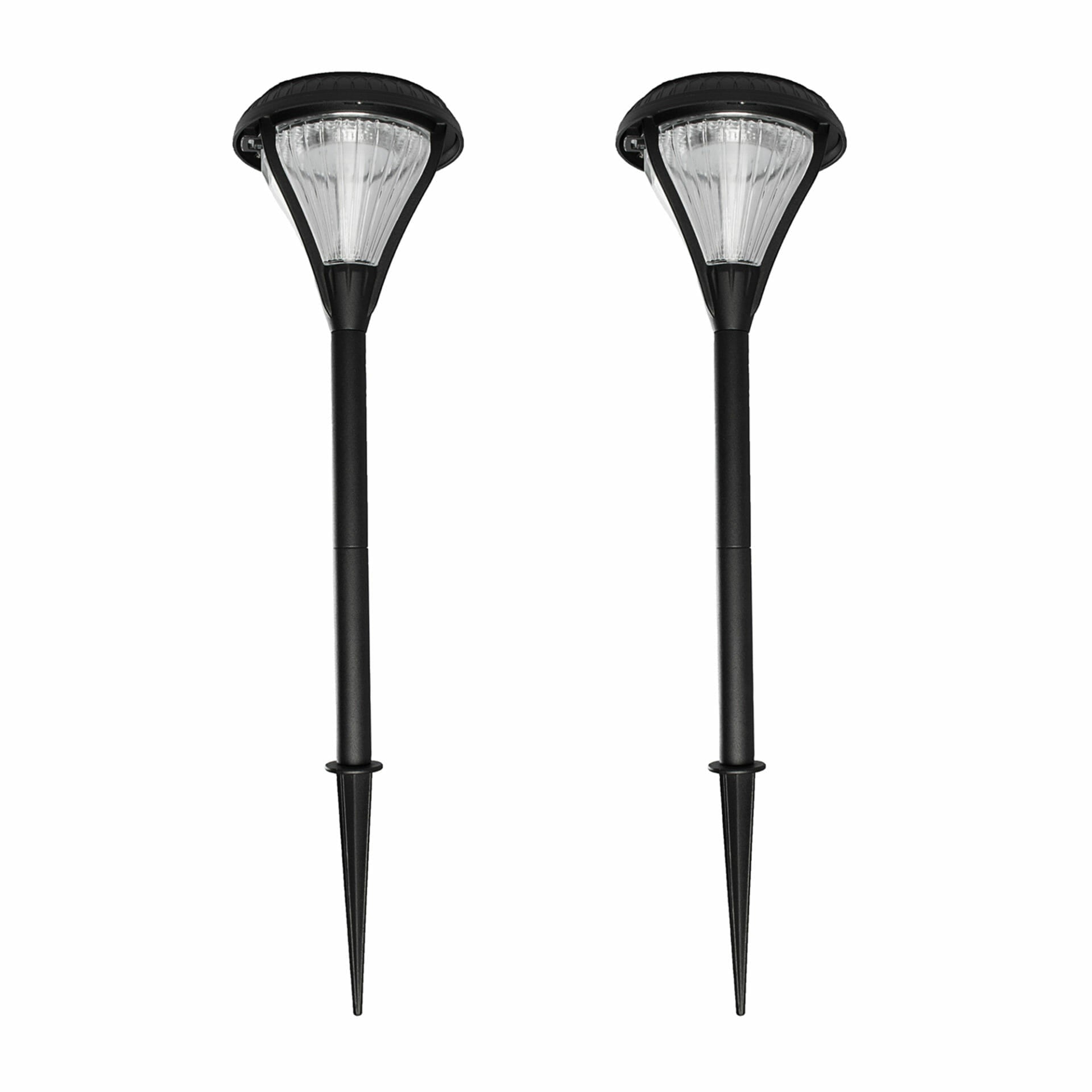Gama Sonic 239002 Premier Outdoor Solar Pathway and Garden Light with 2 Color LEDs - Pack of 2