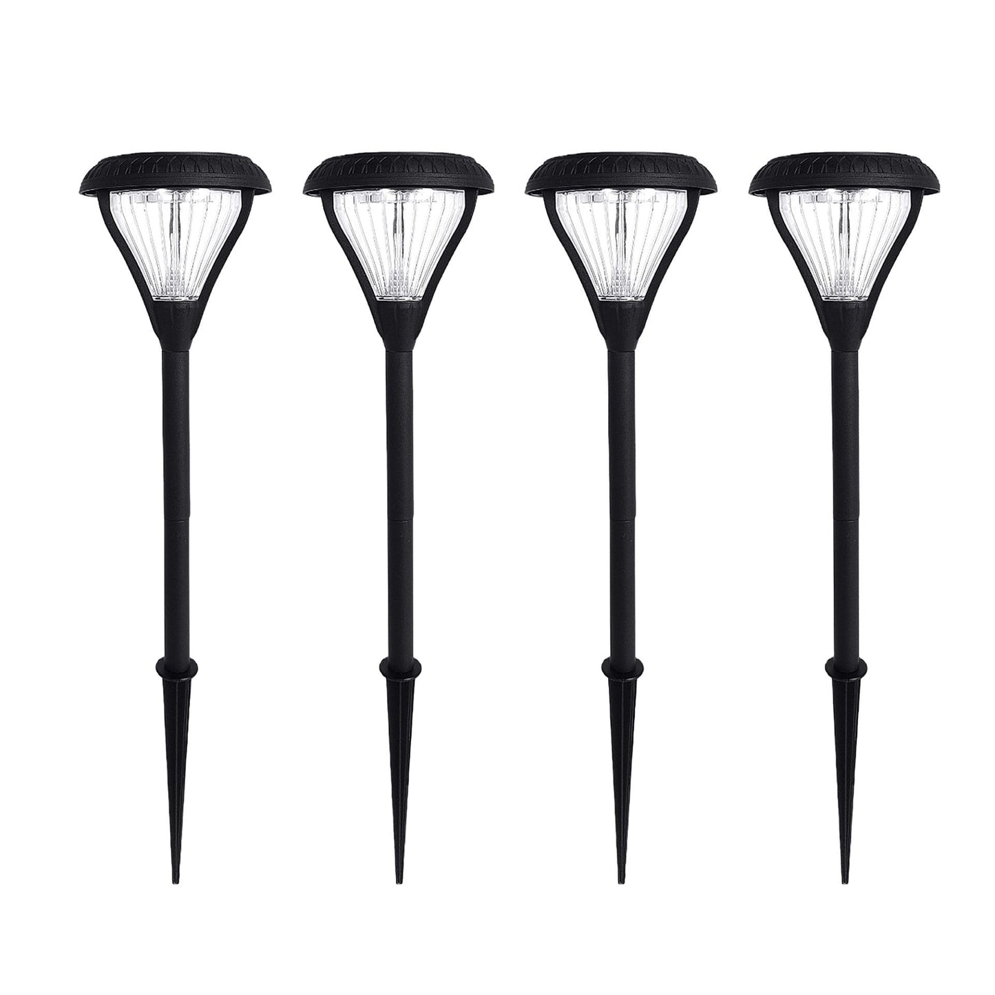 Gama Sonic 239iP490080 Premier Outdoor Solar Pathway and Garden Light with 2 Color LEDs - Pack of 4