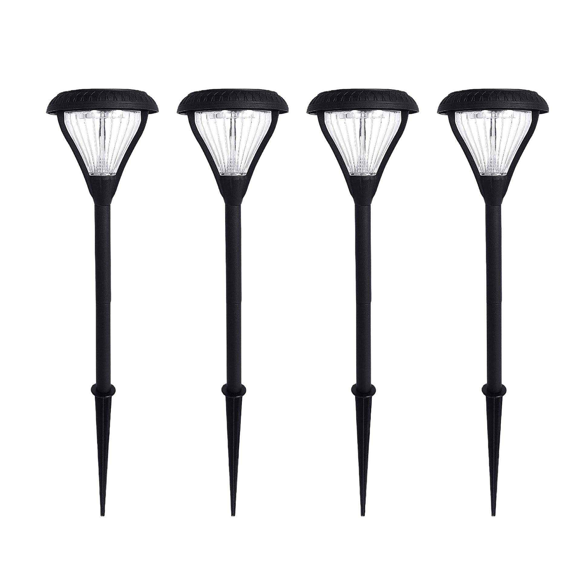 Gama Sonic 239iP490080 Premier Outdoor Solar Pathway and Garden Light with 2 Color LEDs - Pack of 4