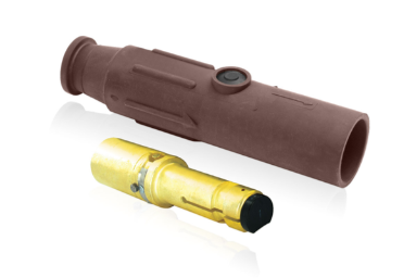 Leviton 23L22-SH 23 Series Plug, Male, 600A Max, 600V Crimp Tube Termination, 350-500 MCM Cable Range, Brown Finish