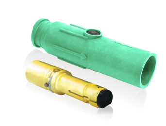 Leviton 23L23-SG 23 Series Plug, Male, 690A Max, 600V Crimp Tube Termination, 500-750 MCM Cable Range, Green Finish