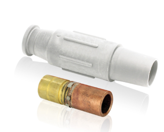 Leviton 23L25-SW 23 Series Plug, Female, 600A Max, 600V Crimp Tube Termination, 350-500 MCM Cable Range, White Finish