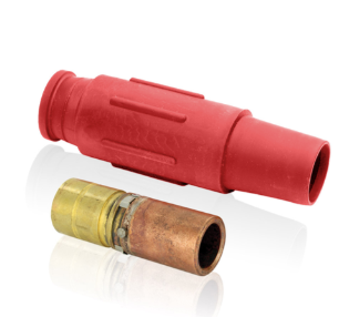 Leviton 23L26-SR 23 Series Plug, Female, 690A Max, 600V Crimp Tube Termination, 500-750 MCM Cable Range, Red Finish