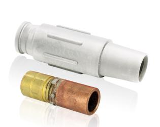 Leviton 23L26-SW 23 Series Plug, Female, 690A Max, 600V Crimp Tube Termination, 500-750 MCM Cable Range, White Finish