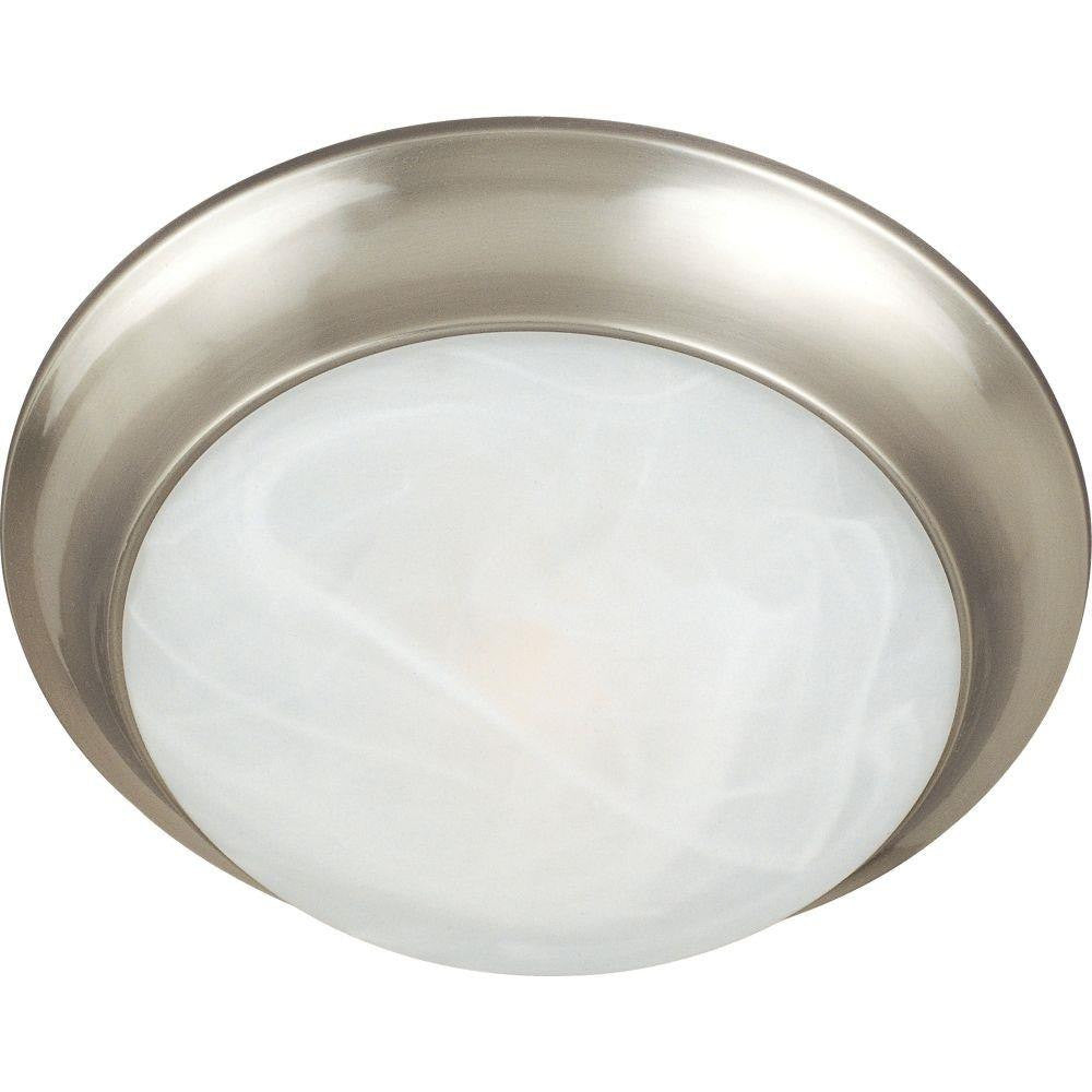 Maxim Lighting 5850MRSN Essentials 1 Light 12 inch Satin Nickel Flush Mount Ceiling Light