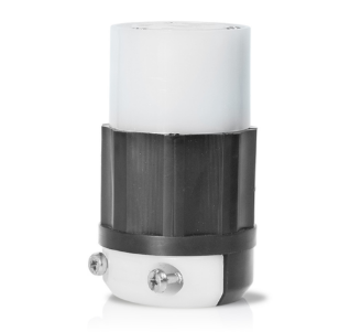 Leviton 2523 20A, 277/480V 3-Phase Y, NEMA L22-20R, 4P, 5W, Locking Connector, Grounding (Black/White)