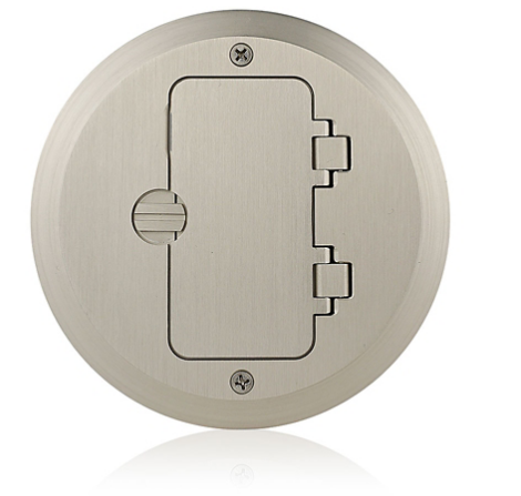 Leviton 25251-TFN 15 Amp 1-Gang Floor Box Assembly, Commercial Grade, Tamper-Resistant, Self-Grounding