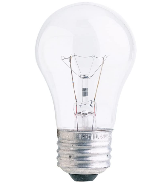 Feit Electric 25A15/CL-130 E26 Clear Incandescent Dimmable A15 Light Bulb, Wattage 25W, Voltage 130V, Color Temperature 2700K 24 Pack