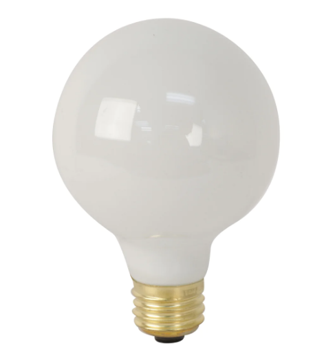Feit Electric 25G25/W/RP Soft White G25 Globe Dimmable Incandescent Light Bulb, Wattage 25W, Voltage 120V, Color Temperature 2700K