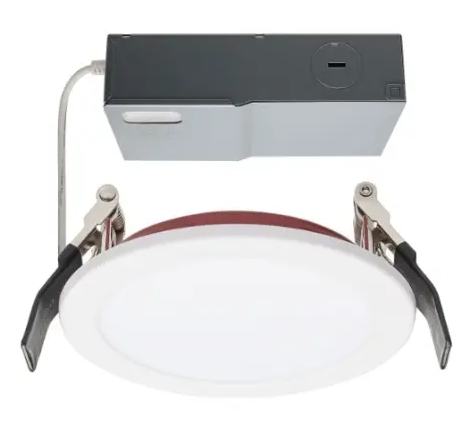 SATCO S11864 LED 4-in FR Round Downlight, Dim, Wattage 10W, Voltage 120V, Multi-Color Temperature, White