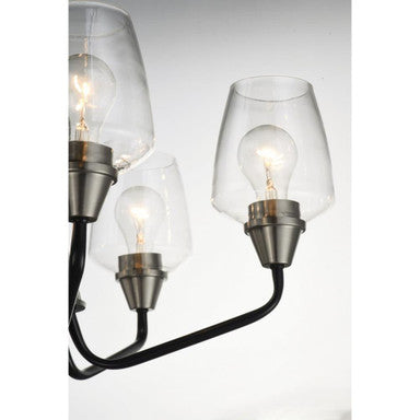 Maxim Lighting 26124CLBZAB Goblet Chandelier Glass Shade Close Up