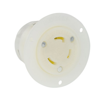 Leviton 2626F 30 Amp, 250 Volt, Flanged Outlet Locking Receptacle, Industrial Grade