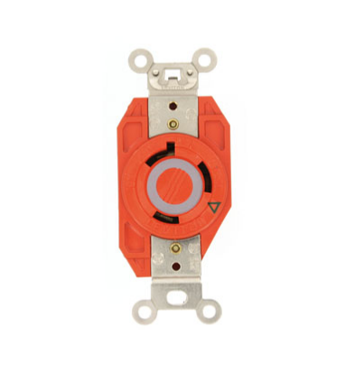 Leviton 2630-IG 30 Amp, 277 Volt, Flush Mount Locking Receptacle, Industrial Grade