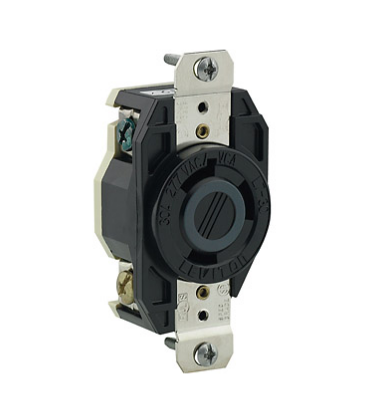 Leviton 2630 30 Amp, 277 Volt, Flush Mount Locking Receptacle, Industrial Grade