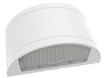 Westgate WHCX-48-80W-MCTPB-WH Half-Cylinder Wall Pack, Selectable Wattage 48/64/80W, Multi-Color Temperature, Select Type 2/3/4 With Photocell, White Finish