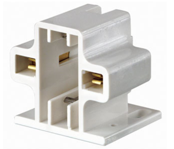 Leviton 26719-200 G23-2 Base, 5w 7w 9w 2-pin, Compact Fluorescent Lamp Holder, Screw-down, Color Code, White
