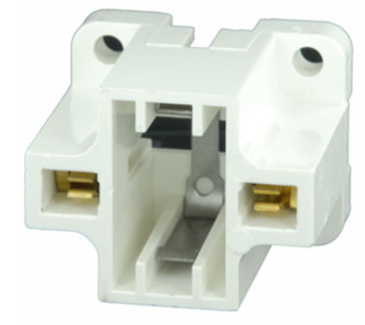 Leviton 26719-400 G23, G23-2 Base, 5w 7w 9w 2-pin, Compact Fluorescent Lamp Holder, Bottom Screw-Down, White