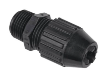 Leviton 2673 1/2" MNPT Nylon Liquid Tight Cord Straight Connector, .400" to .560" Cord Dia. Range, Black Finish