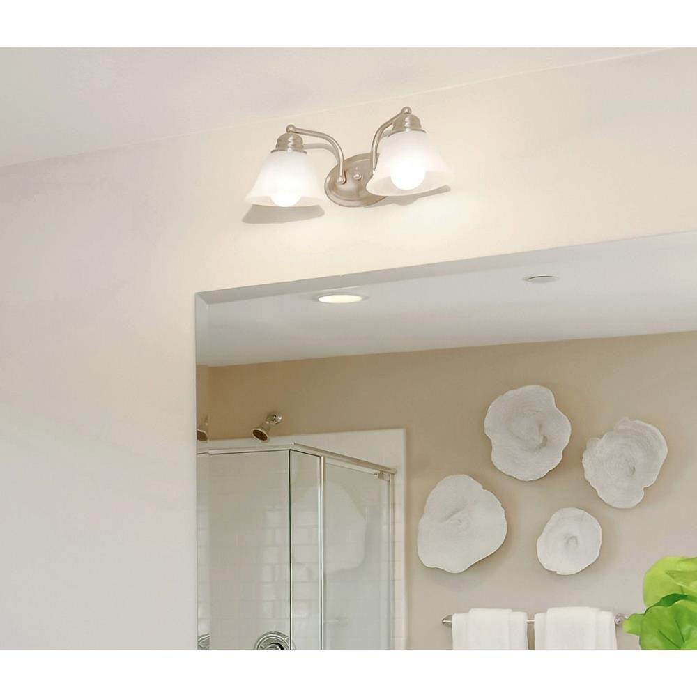 Maxim Lighting 2687FTSN Malaga Bath Vanity Wall Light Installed in Bathroom