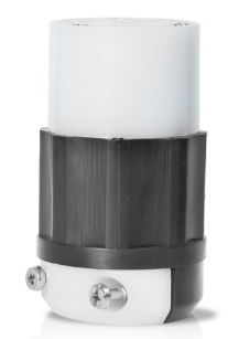 Leviton 2743 30A, 600V 3-Phase, NEMA L17-30R, 3P, 4W, Locking Connector, Grounding, Black/White Finish
