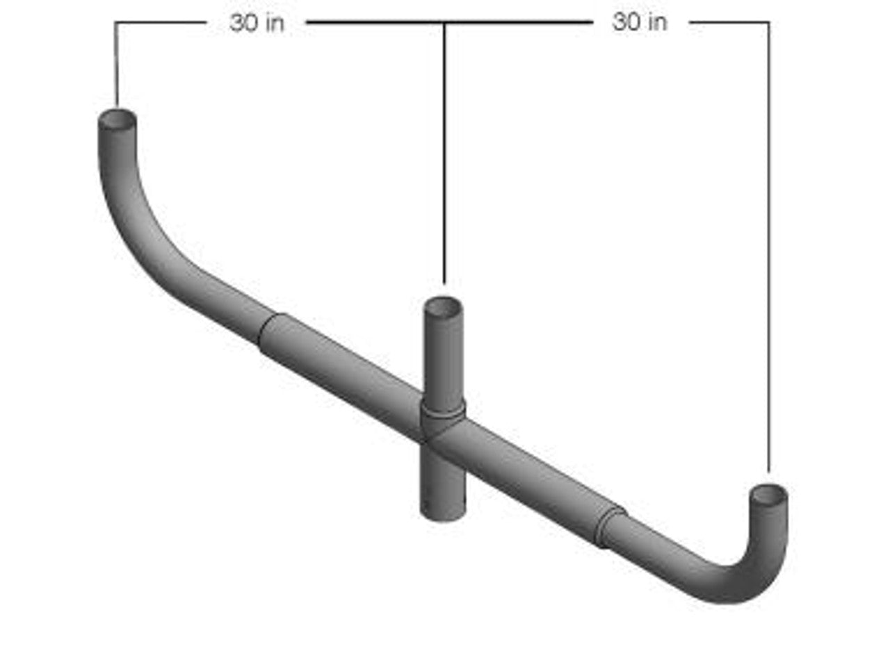 Maxlite PL-BB318-B 2-3/8" Steel Bullhorn Bracket, 3 Arms, 180 Degrees, Bronze Finish