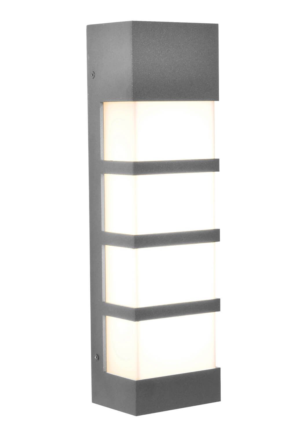 AFX Lighting SEW5182300L30MVTG State 17 Inch Tall LED Outdoor Wall Sconce In Textured Grey With White Acrylic Diffuser