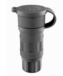 Leviton 27W47-B 20A, 125V NEMA L5-20R, 2P, 3W, Locking Connector, Grounding, Wetguard, Black