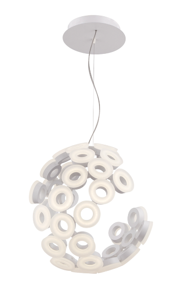 Eurofase Lighting 28182-016 Glendale LED 20 inch White Chandelier Ceiling Light