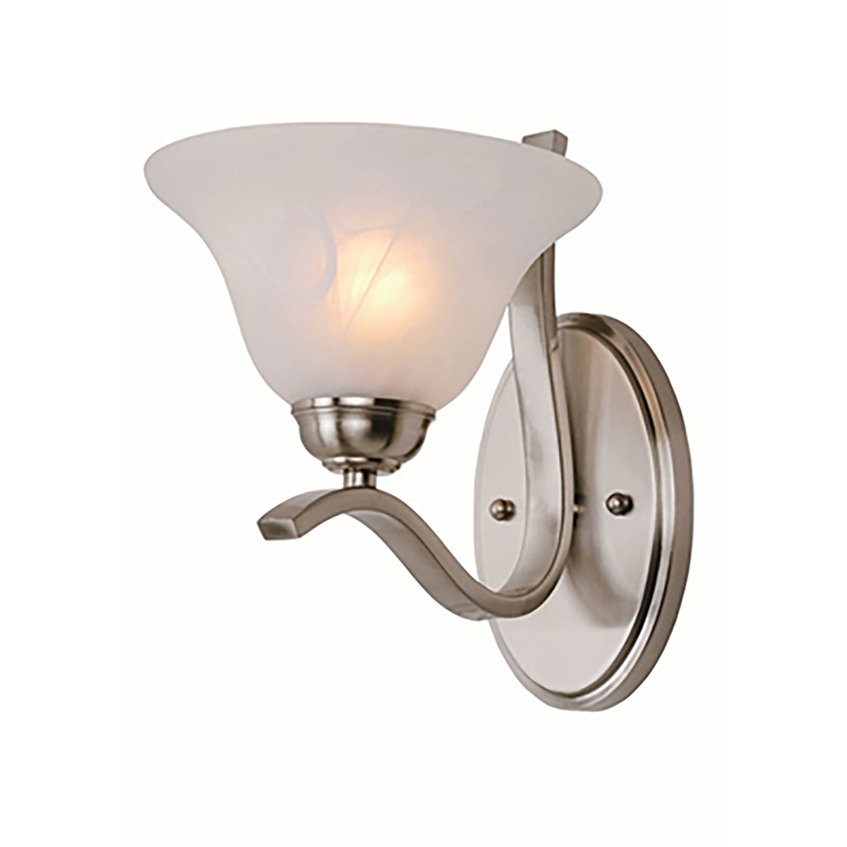 Trans Globe Lighting 2825 BN Hollyslope brushed nickel wall sconce with marbleized glass shade