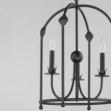 Maxim Lighting 2884GL Paloma 3 Light Foyer Chandelier - Detail View of Cage and Candelabra Arms
