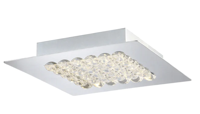 Eurofase Lighting 29101-016 Denso LED 10 inch Chrome Flush Mount Ceiling Light, Medium