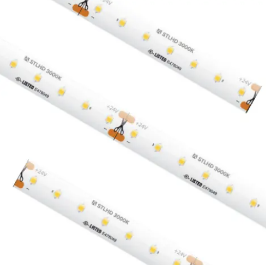 American Lighting STLHD-WW-33 32.8-ft LED Tape Light, Standard, HD, Wattage 2.19W/ft, Lumens 230 lm, Voltage 24V, Color Temperature 3000K