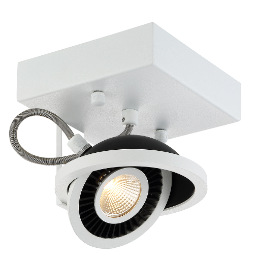 Eurofase Lighting 29489-015 Vision 1 Light 120V White/Black Track Ceiling Light