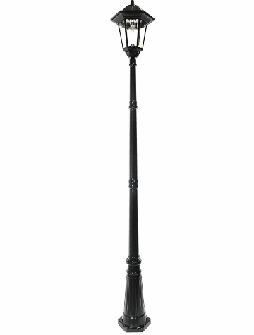 Gama Sonic 99B001 Windsor Bulb Solar Lamp Post, Single Lamp, Black Finish