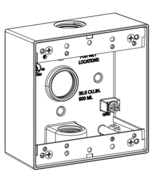 Orbit 2B75-3-W 2G 3-OUTLET WEATHER-PROOF BOX White Finish