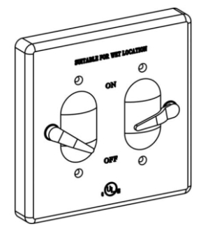 ORBIT 2CA-2SW-BR 2-G Aluminum Weatherproof Lever Switch Cover Device Mount, Bronze Finish
