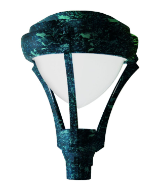 Dabmar Lighting GM590-L30-30K-VG LED Cast Aluminum Post Top Light, E26, Color Temperature 3000K, Verde Green Finish