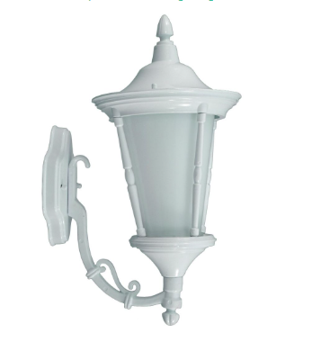Dabmar Lighting GM115-L9-40K-W LED Cast Aluminum Post Wall Light, 120V, GU24, Color Temperature 4000k, White Finish
